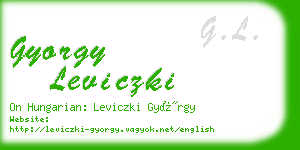 gyorgy leviczki business card